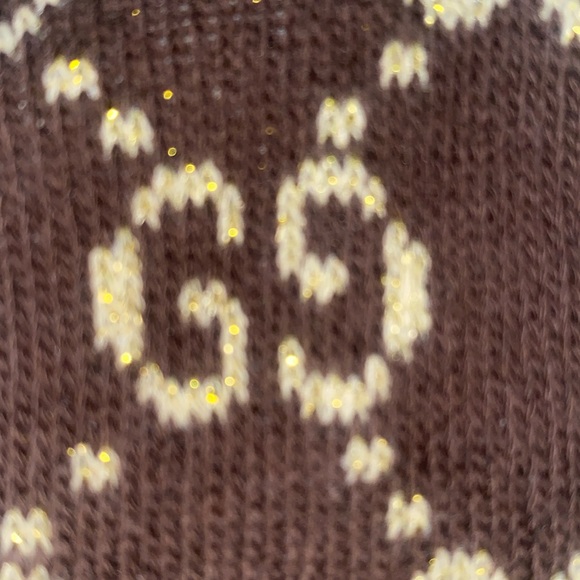 🤎🌰Brown and beige GG Lamé Gucci ankle socks 🧦 - Picture 5 of 6
